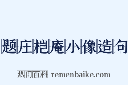 题庄桤庵小像造句是什么意思的图片